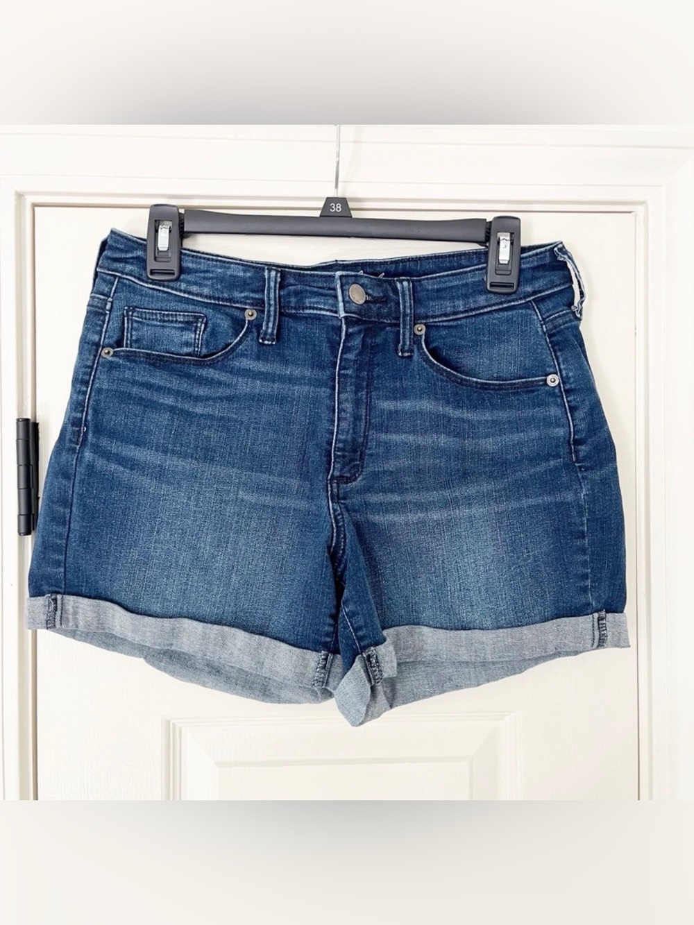 Universal Thread Dark Blue Rolled Hem Jean Shorts